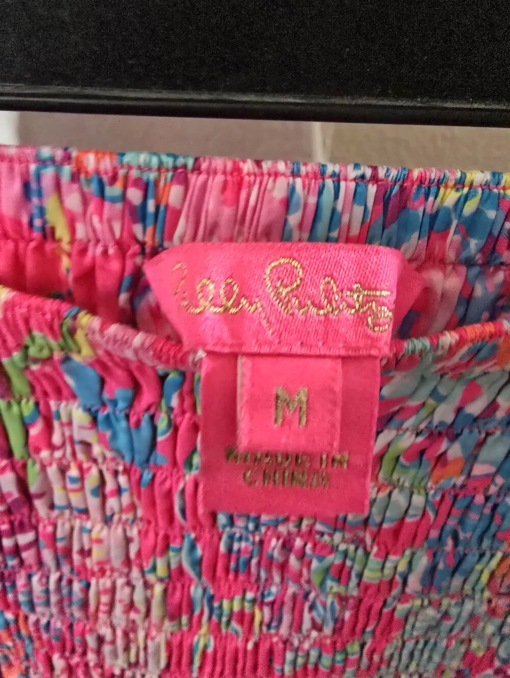 Lilly Pulitzer Hot Pink Multi-Color Floral Tiered Smocked Skirt - Picture 5 of 10